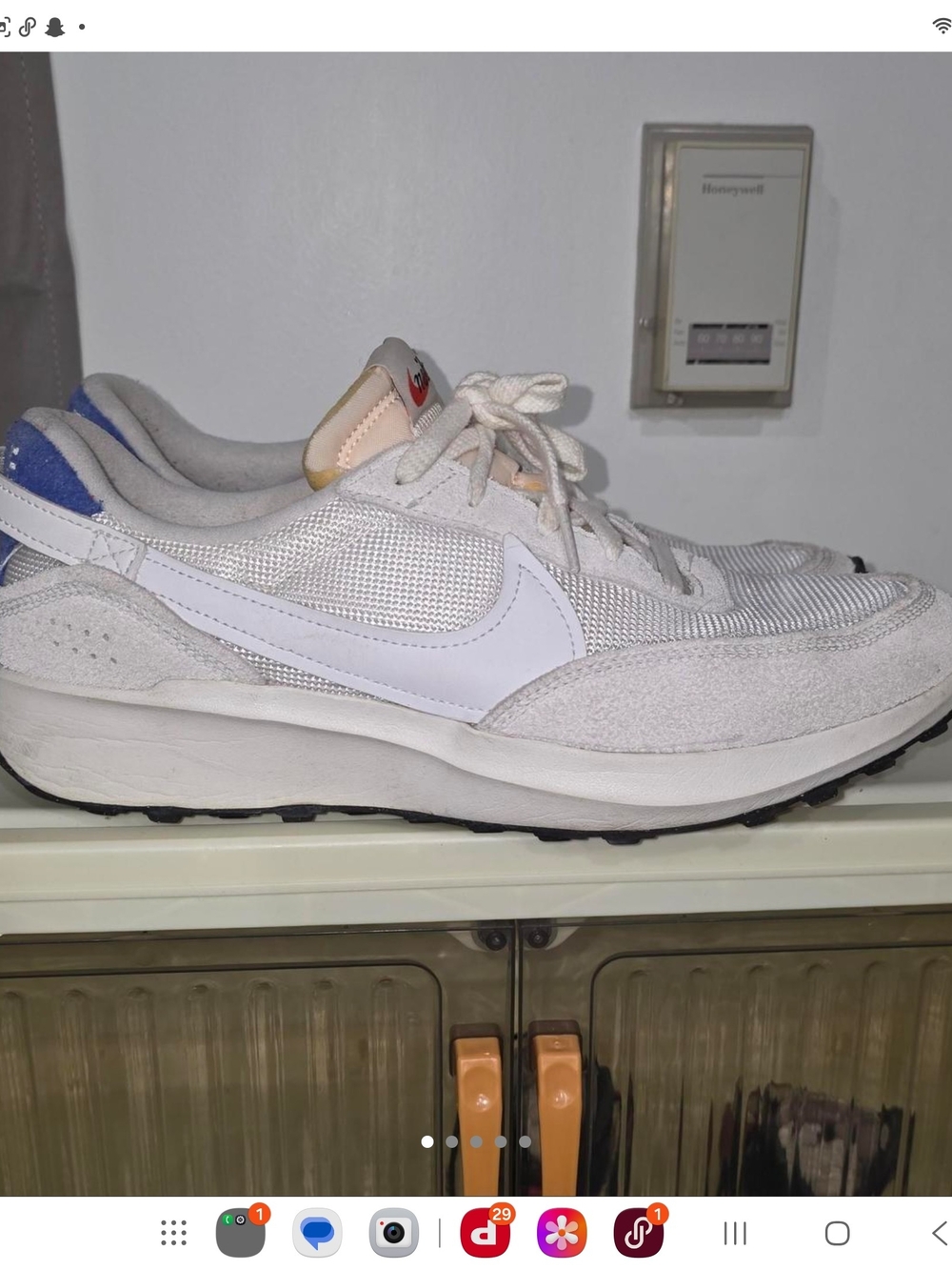 Nike White Women's Running Sneakers - Lightweight Mesh & Suede